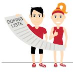 Personer holder Dopinglisten